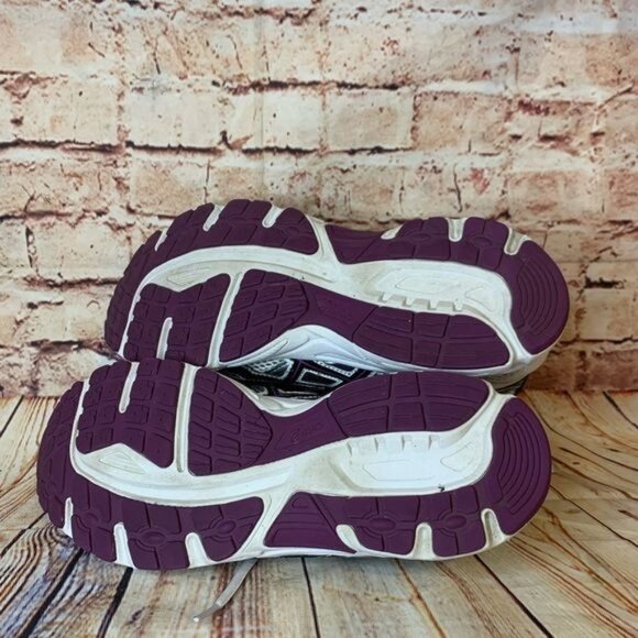 ASICS Gel Contend T2F9N White Silver & Purple Lace Up Running Shoes Sz 9 - Picture 8 of 8